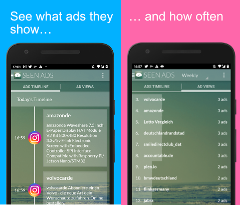 Which ads do users see on Facebook and Instagram and how often?